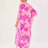 Levy V-Neck Silk Maxi Caftan