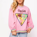 Licensed Pink 'Coca-Cola' Miami Flamingo Sweatshirt