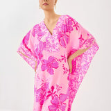 Levy V-Neck Silk Maxi Caftan
