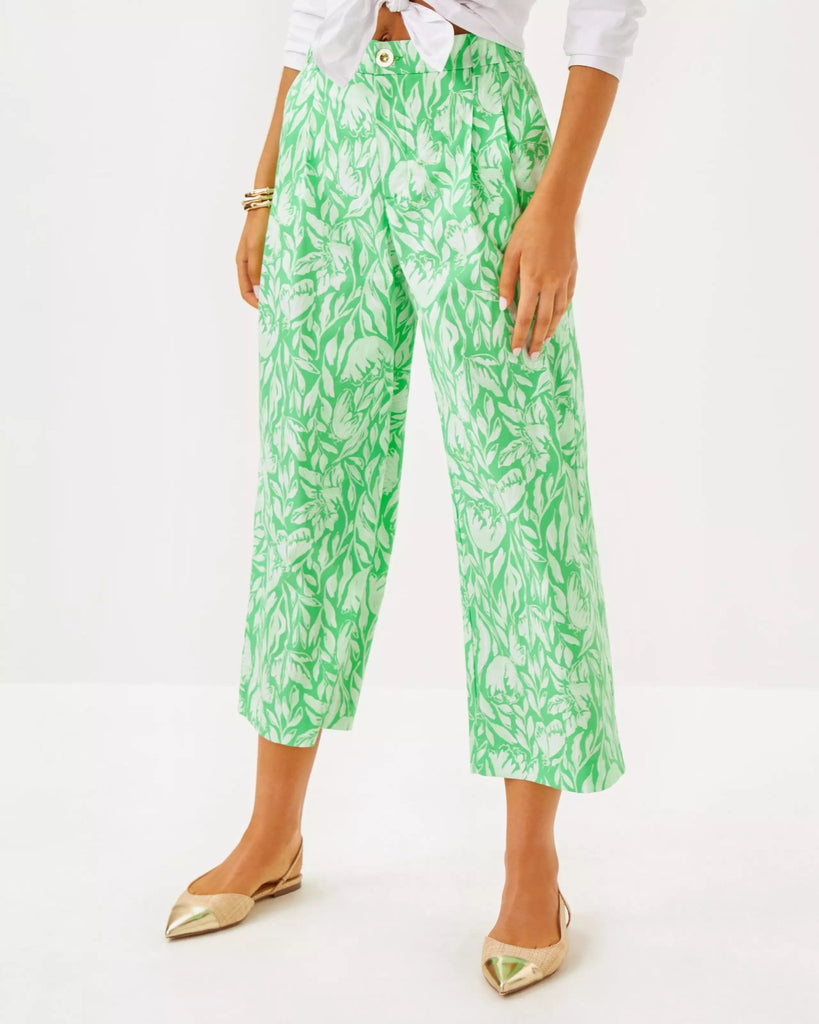 25" Mandalay Wide Leg Crop PantWomens - Bottoms - PantsLILLY PULITZERThe Printed Peach Savannah