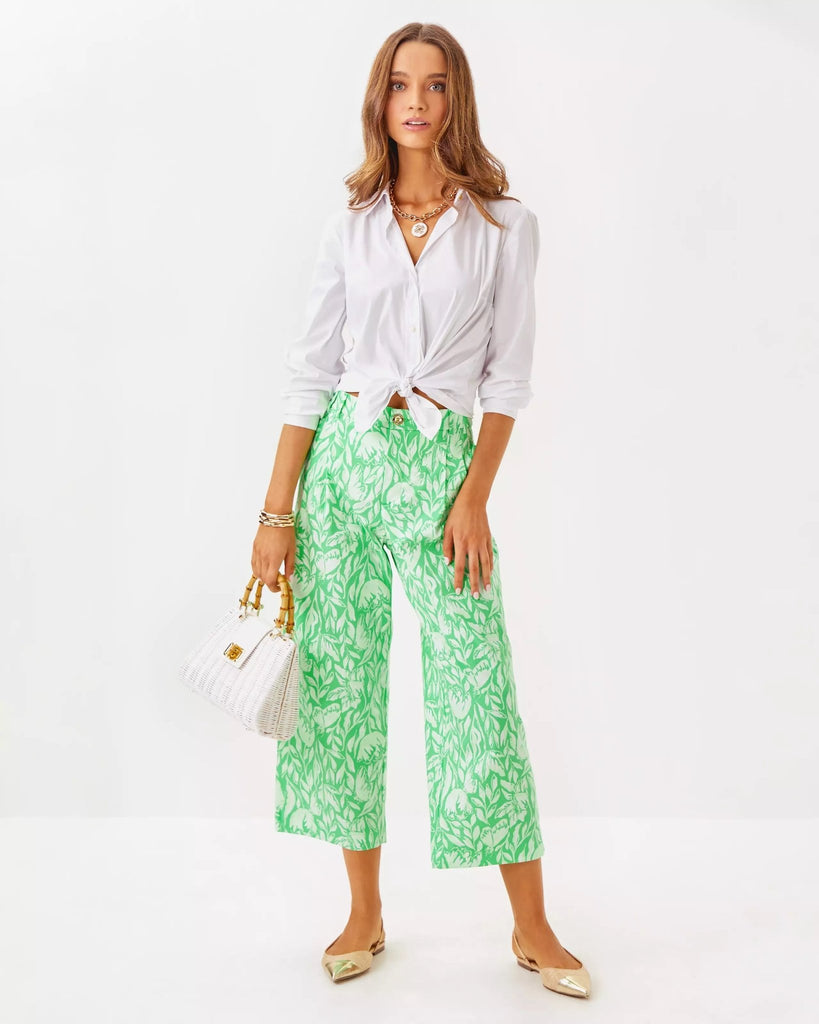 25" Mandalay Wide Leg Crop PantWomens - Bottoms - PantsLILLY PULITZERThe Printed Peach Savannah