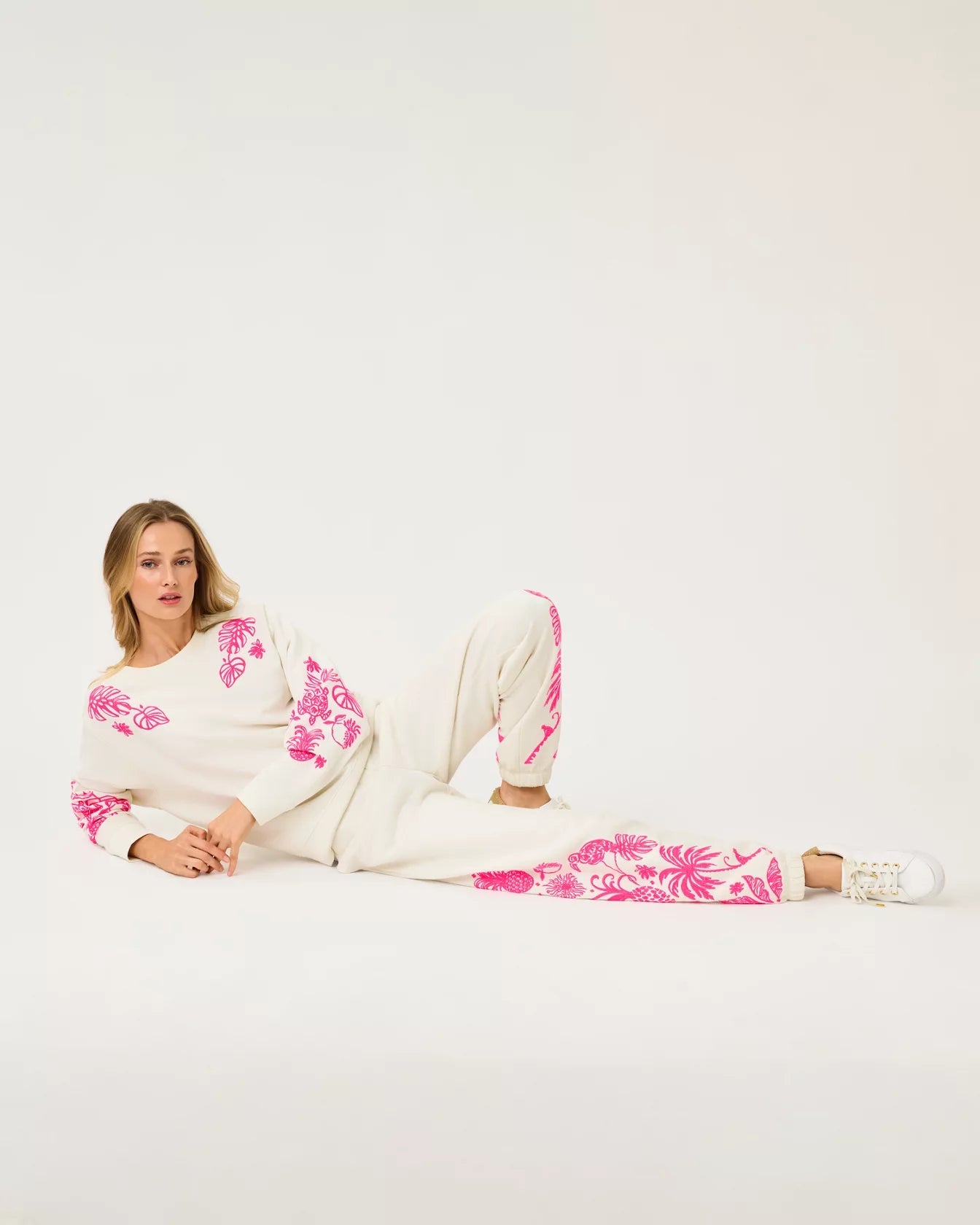 30" Silvie Embroidered JoggerWomens - Loungewear - BottomsLILLY PULITZERThe Printed Peach Savannah