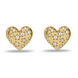 Pave Star Button Earrings