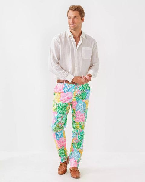 34" Men's Stuff Mizner PantHeartland Retail ItemsLILLY PULITZERThe Printed Peach Savannah