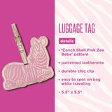 Zebra Shaped Luggage Tag
