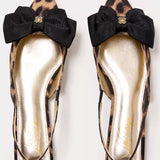 Brit Leopard Bow Slingback Shoe