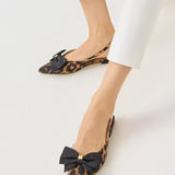 Brit Leopard Bow Slingback Shoe