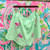 Mint Flamingo Wearing Christmas Light Necklace Short