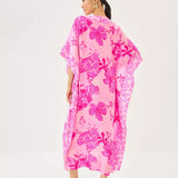 Levy V-Neck Silk Maxi Caftan