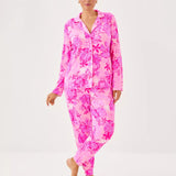 Pajama Knit Button-Up Top