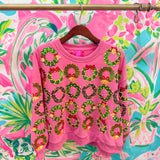 Hot Pink Multi Wreaths Sweatshirt