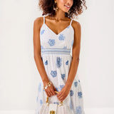 Zanna Embroidered Cotton Midi Dress