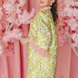 BC Caftan - Chartreuse and Blush with FeathersHeartland Retail ItemsBrianna CannonThe Printed Peach Savannah