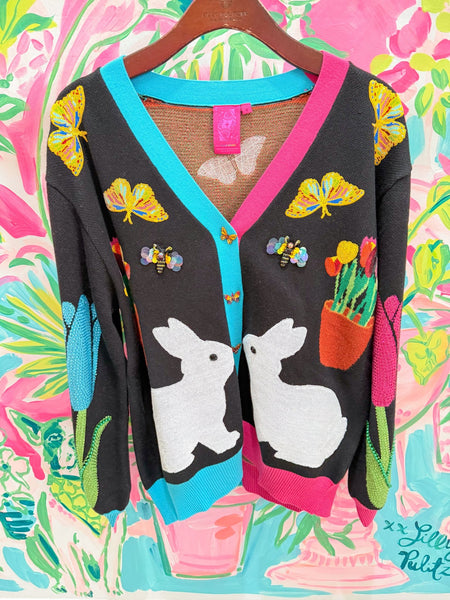 Black Bunny & Butterfly CardiganHeartland Retail ItemsQueen of SparklesThe Printed Peach Savannah