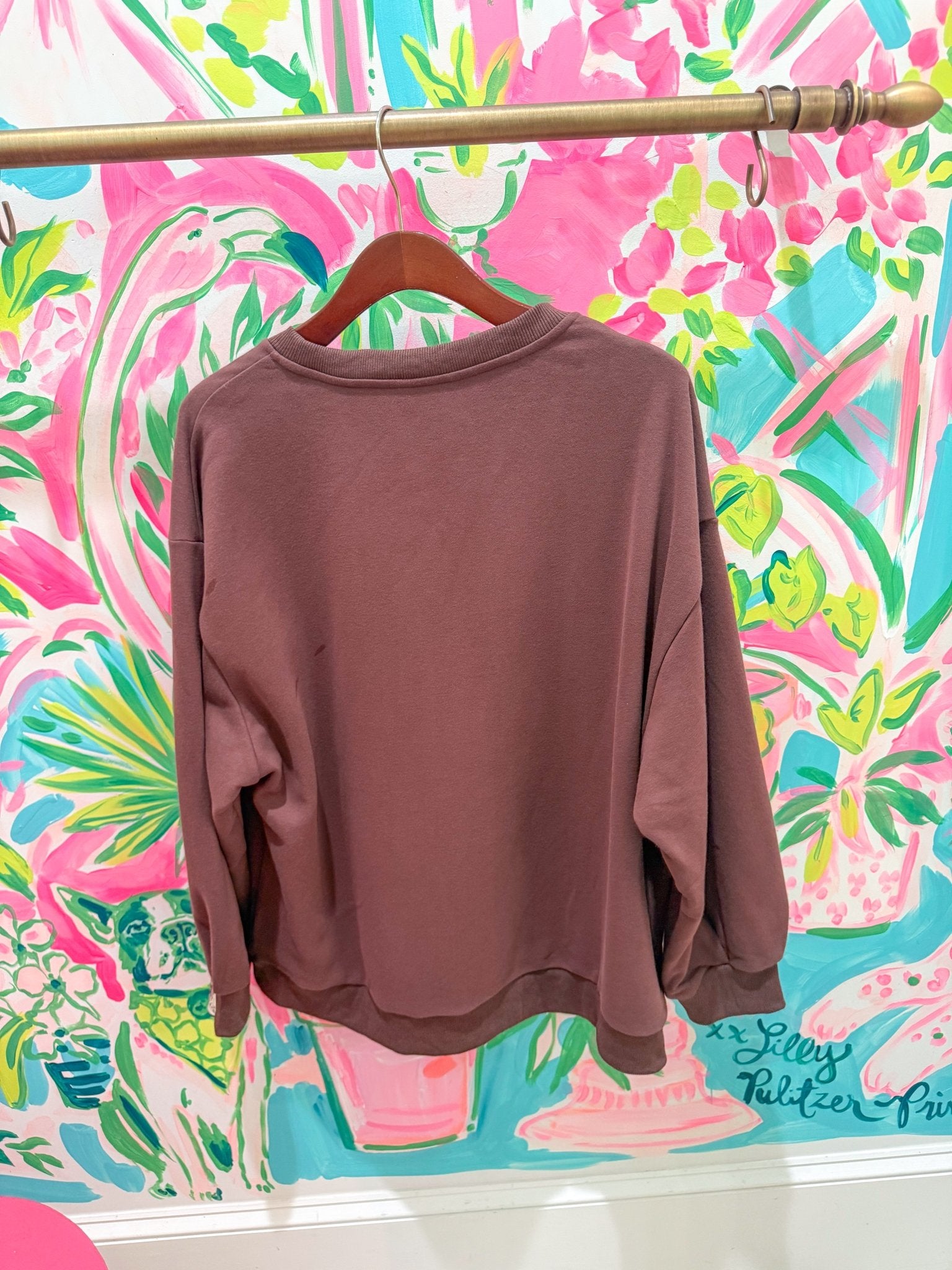 Brown Rainbow Flower Turkey SweatshirtQueen of SparklesThe Printed Peach Savannah