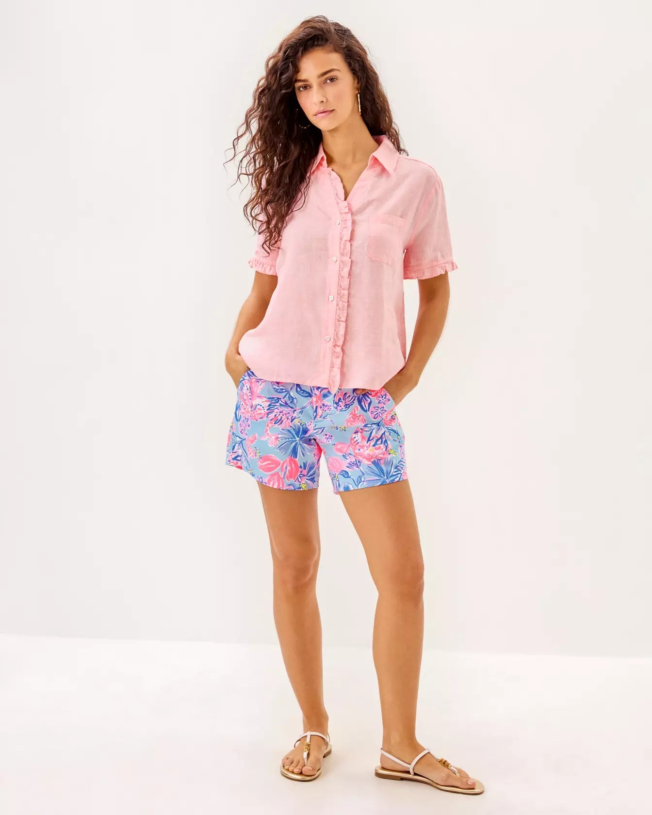Carden Ruffle TopHeartland Retail ItemsLILLY PULITZERThe Printed Peach Savannah