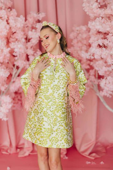 Chartreuse and Blush Jacquard HeadbandHeartland Retail ItemsBrianna CannonThe Printed Peach Savannah