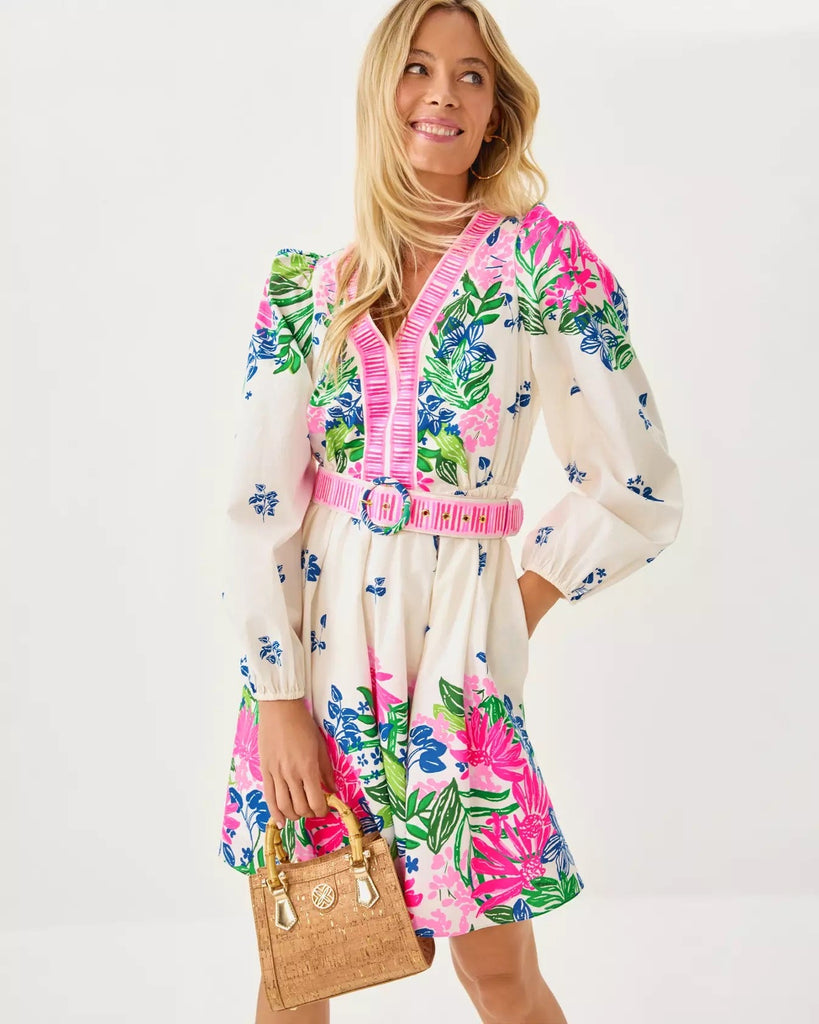 Chyanna V - Neck DressWomens - DressesLILLY PULITZERThe Printed Peach Savannah