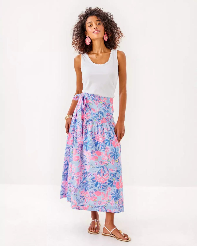 Corina Cotton Midi SkirtHeartland Retail ItemsLILLY PULITZERThe Printed Peach Savannah