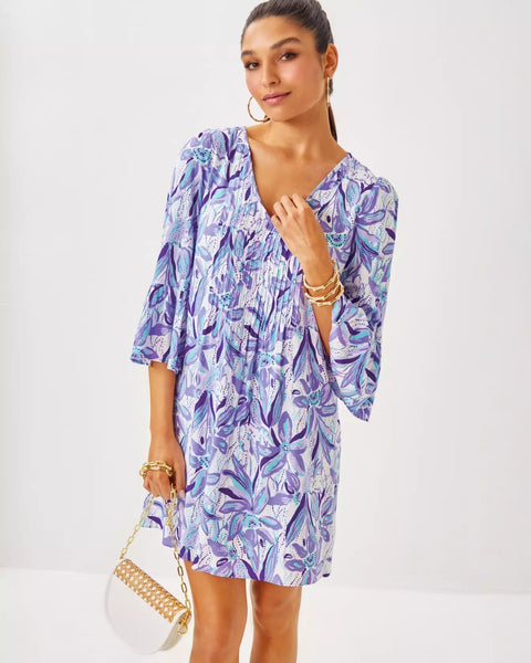 Danika 3/4 Sleeve Tunic DressLILLY PULITZERThe Printed Peach Savannah