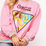 Licensed Pink 'Coca-Cola' Miami Flamingo Sweatshirt