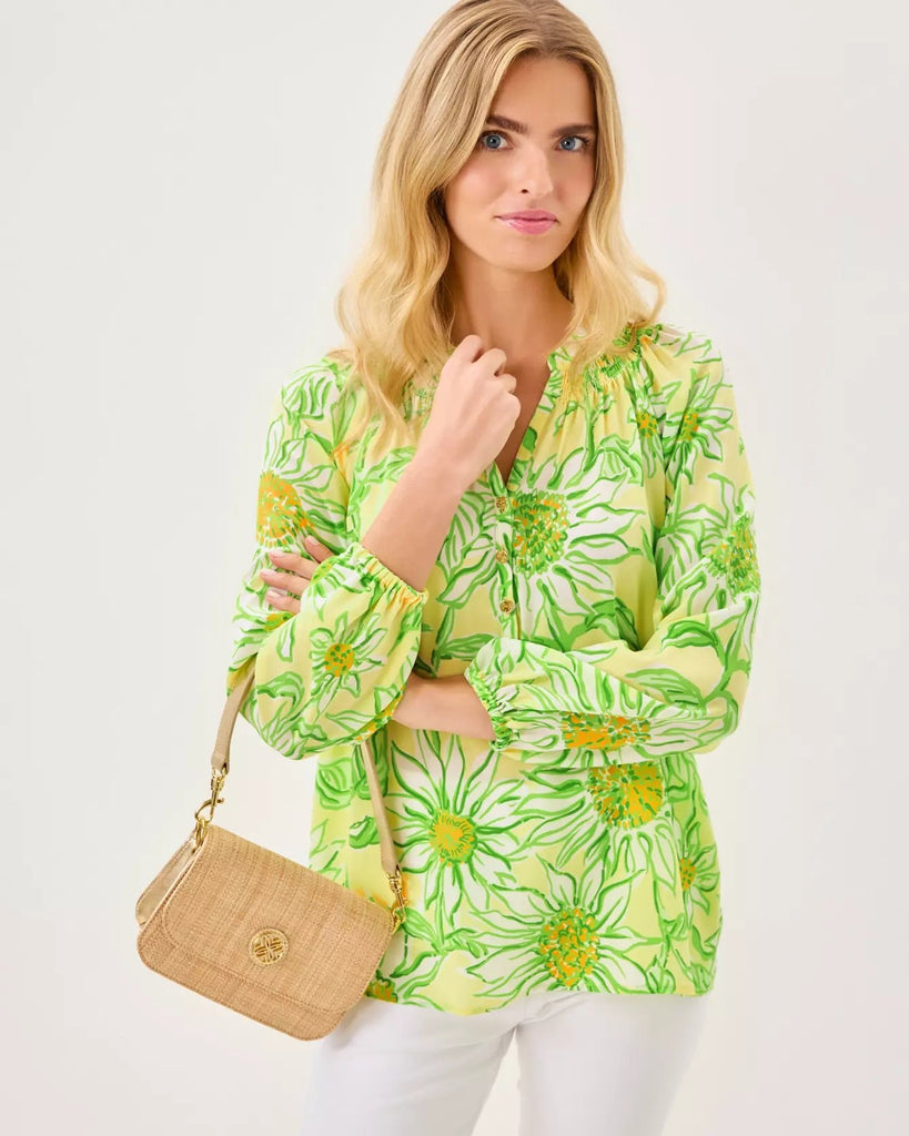Elsa Silk TopWomens - DressesLILLY PULITZERThe Printed Peach Savannah