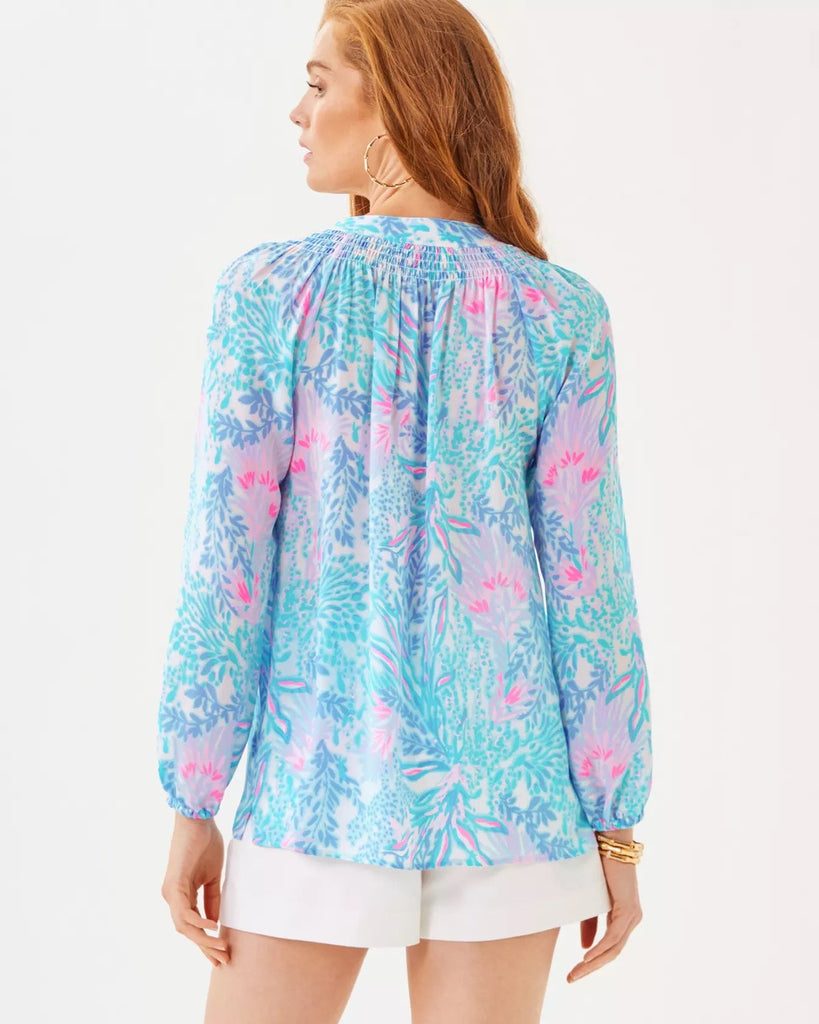 Elsa Silk TopHeartland Retail ItemsLILLY PULITZERThe Printed Peach Savannah