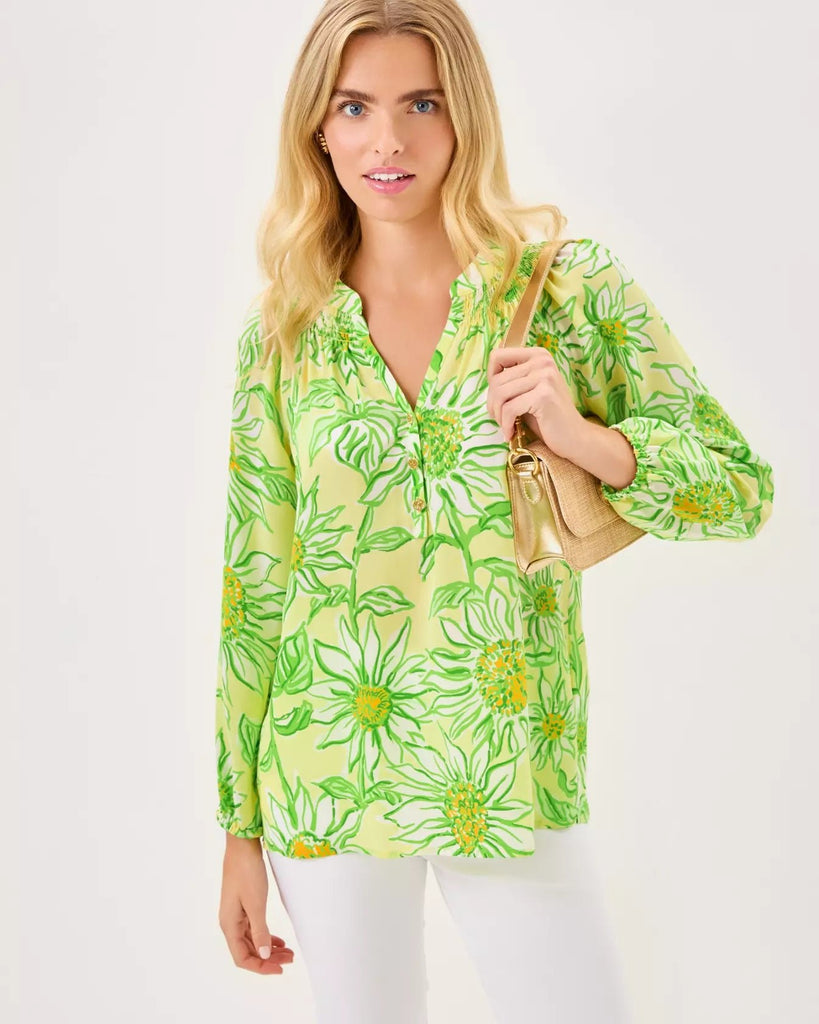 Elsa Silk TopWomens - DressesLILLY PULITZERThe Printed Peach Savannah