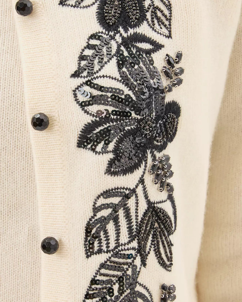Emmarose Embroidered Cashmere Sweater SetWomens - Sweaters & Cardigans - Cardigans & VestsLILLY PULITZERThe Printed Peach Savannah