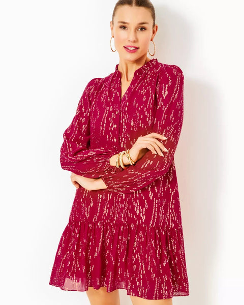 Evaline Silk DressHeartland Retail ItemsLILLY PULITZERThe Printed Peach Savannah