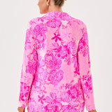 Pajama Knit Button-Up Top
