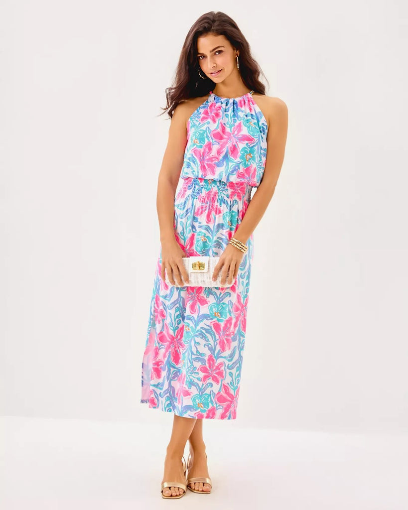 Gracelyn Halter Midi DressWomens - DressesLILLY PULITZERThe Printed Peach Savannah