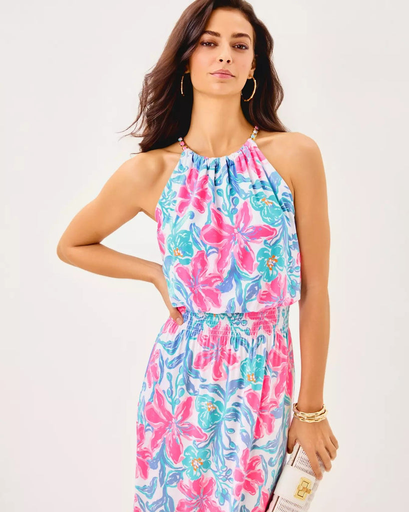 Gracelyn Halter Midi DressWomens - DressesLILLY PULITZERThe Printed Peach Savannah