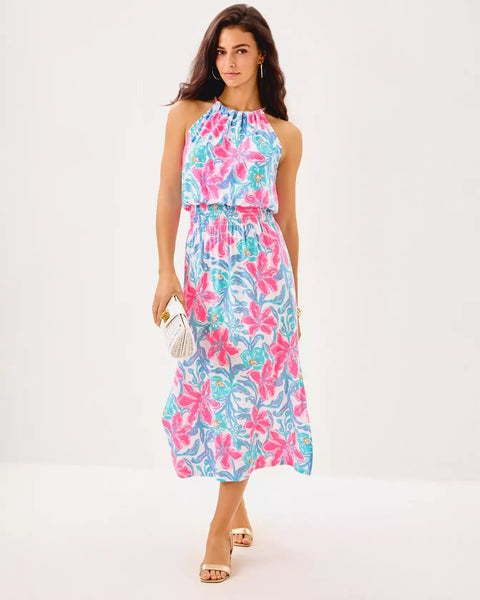 Gracelyn Halter Midi DressWomens - DressesLILLY PULITZERThe Printed Peach Savannah