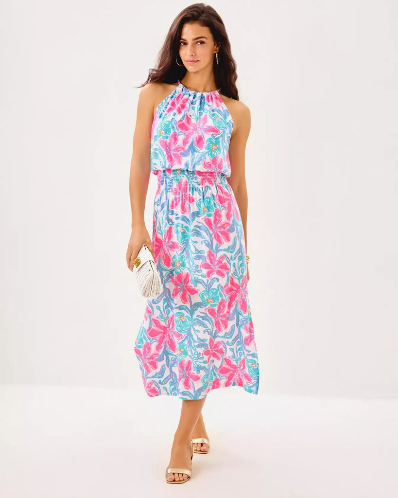 Gracelyn Halter Midi DressWomens - DressesLILLY PULITZERThe Printed Peach Savannah