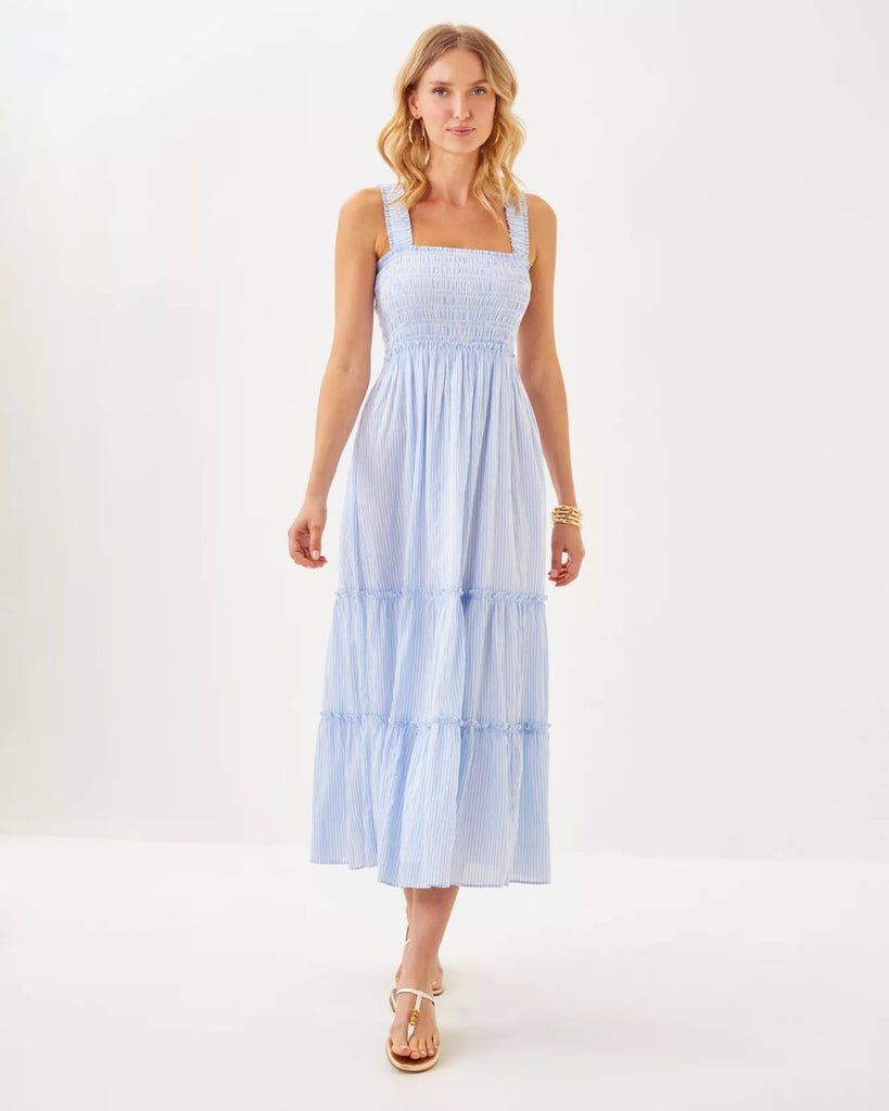 Hadly Smocked Maxi DressHeartland Retail ItemsLILLY PULITZERThe Printed Peach Savannah