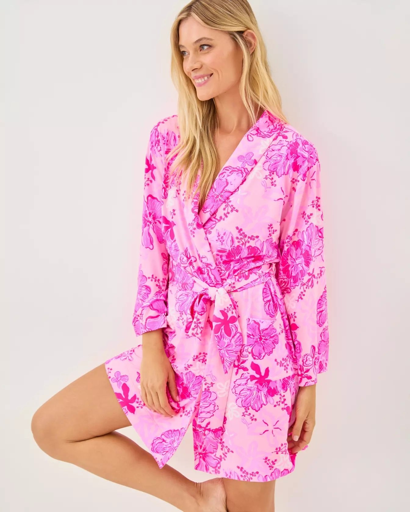 Issie Pajama Knit RobeWomen - Pajamas - RobesLILLY PULITZERThe Printed Peach Savannah