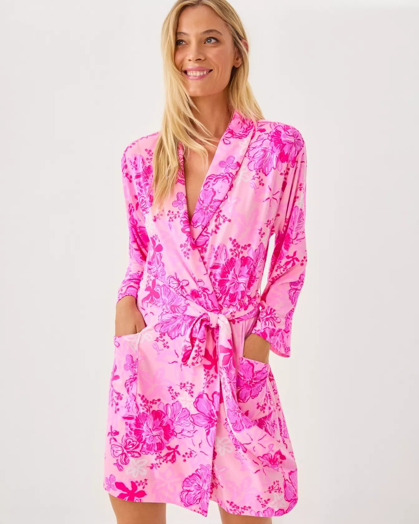Issie Pajama Knit RobeWomen - Pajamas - RobesLILLY PULITZERThe Printed Peach Savannah