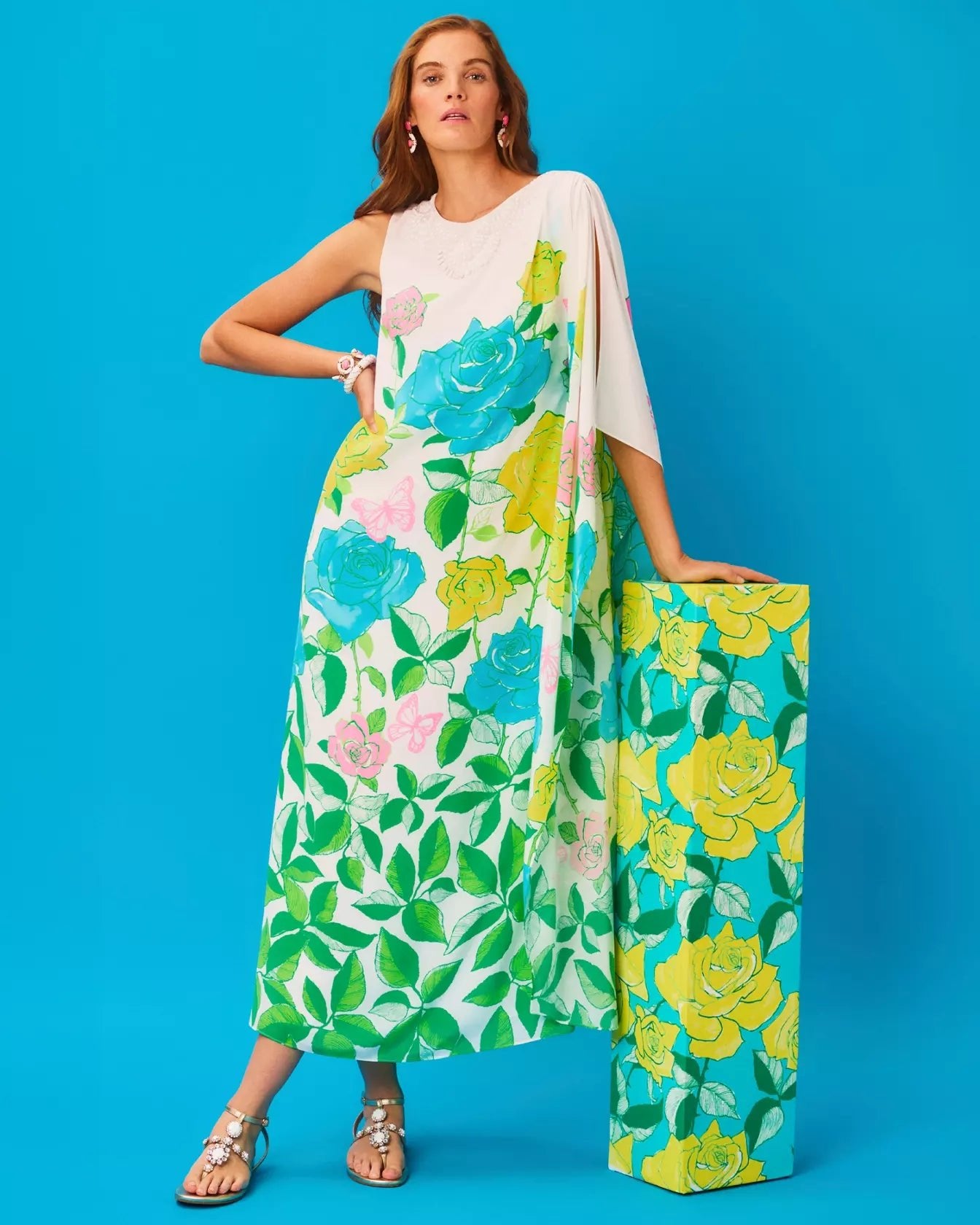 Jaida Silk Maxi Caftan