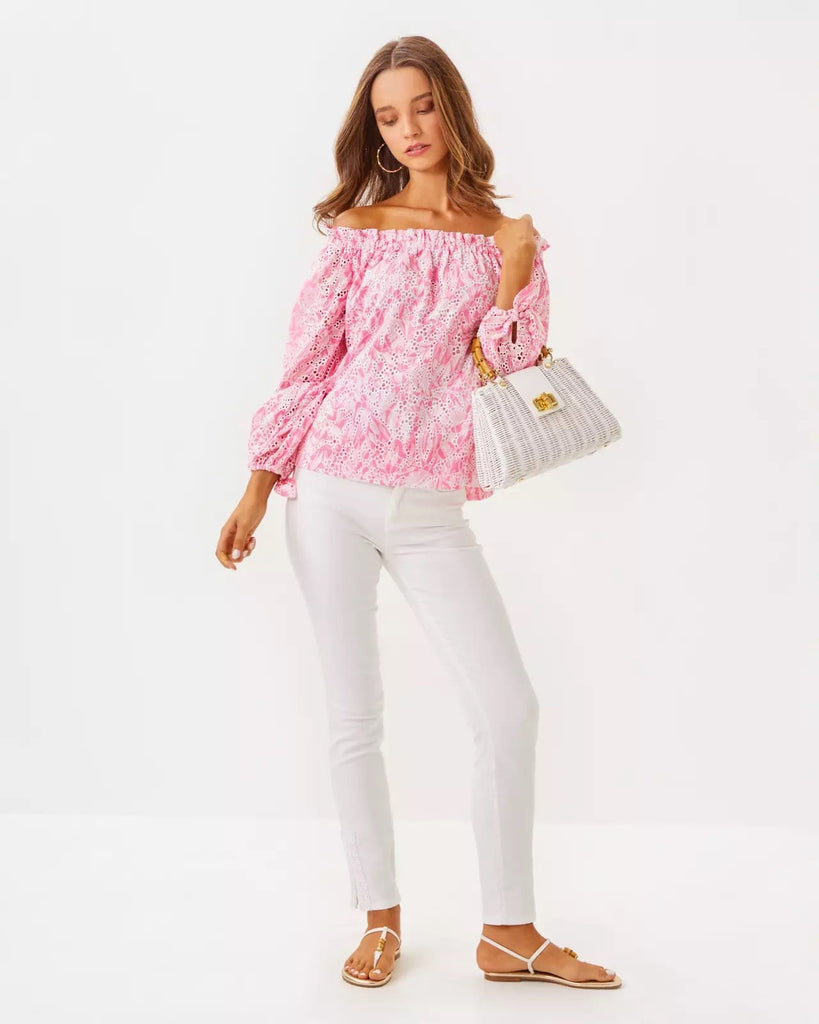 Jamielynn Off - the - Shoulder TopHeartland Retail ItemsLILLY PULITZERThe Printed Peach Savannah