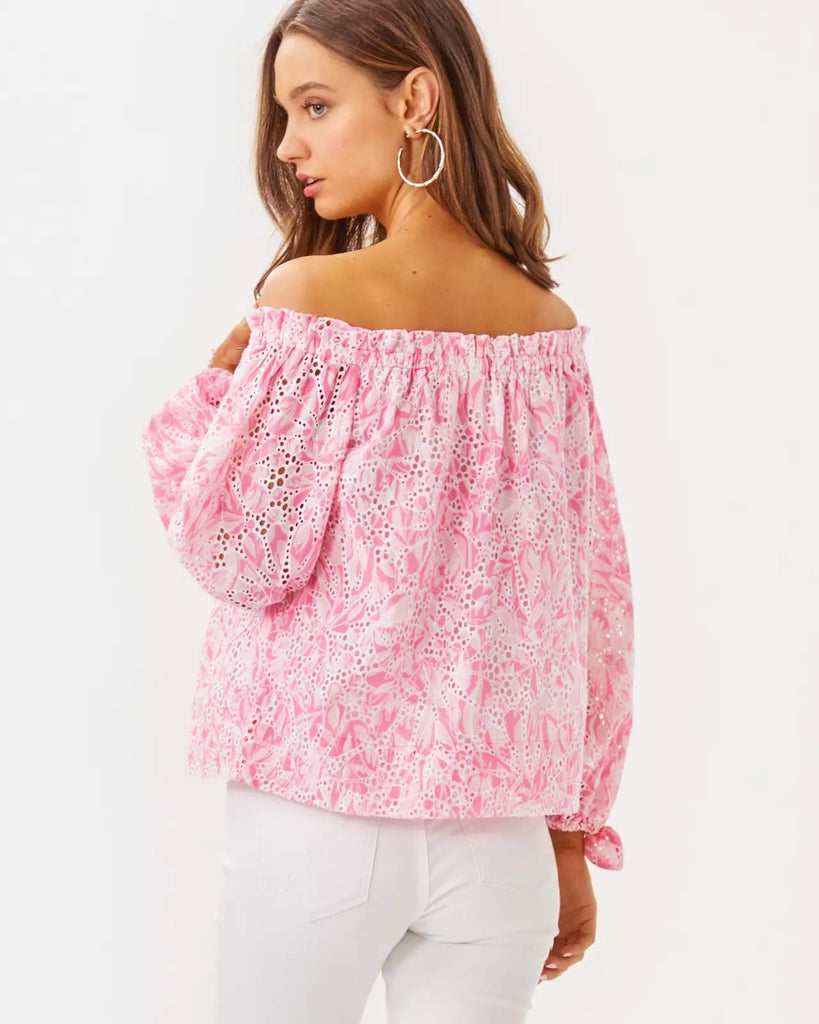 Jamielynn Off - the - Shoulder TopHeartland Retail ItemsLILLY PULITZERThe Printed Peach Savannah