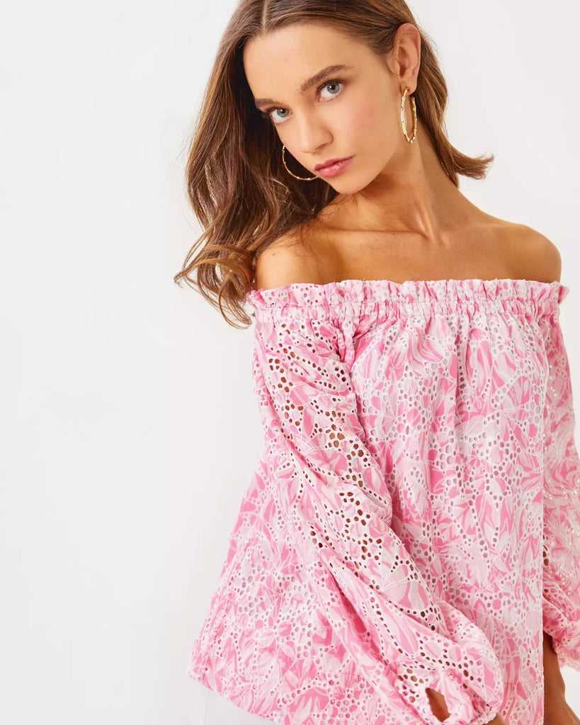 Jamielynn Off - the - Shoulder TopHeartland Retail ItemsLILLY PULITZERThe Printed Peach Savannah