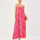Jesslyn Silk Maxi Slip DressWomens - Dresses - Swing DressesLILLY PULITZERThe Printed Peach Savannah