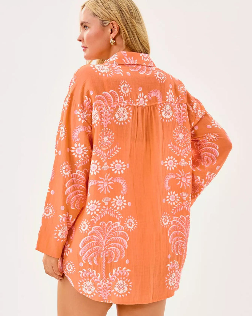 Kwitney Long Sleeve Cotton Cover - UpWomens - DressesLILLY PULITZERThe Printed Peach Savannah