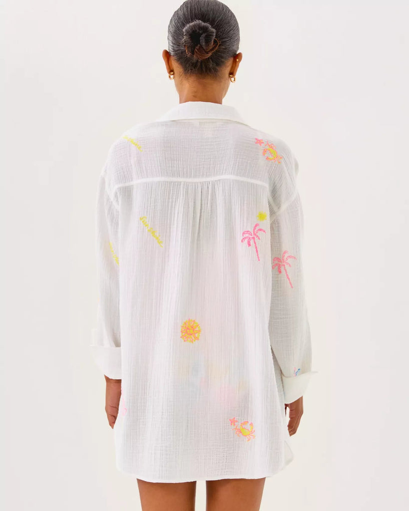 Kwitney Long Sleeve Cover - UpLILLY PULITZERThe Printed Peach Savannah