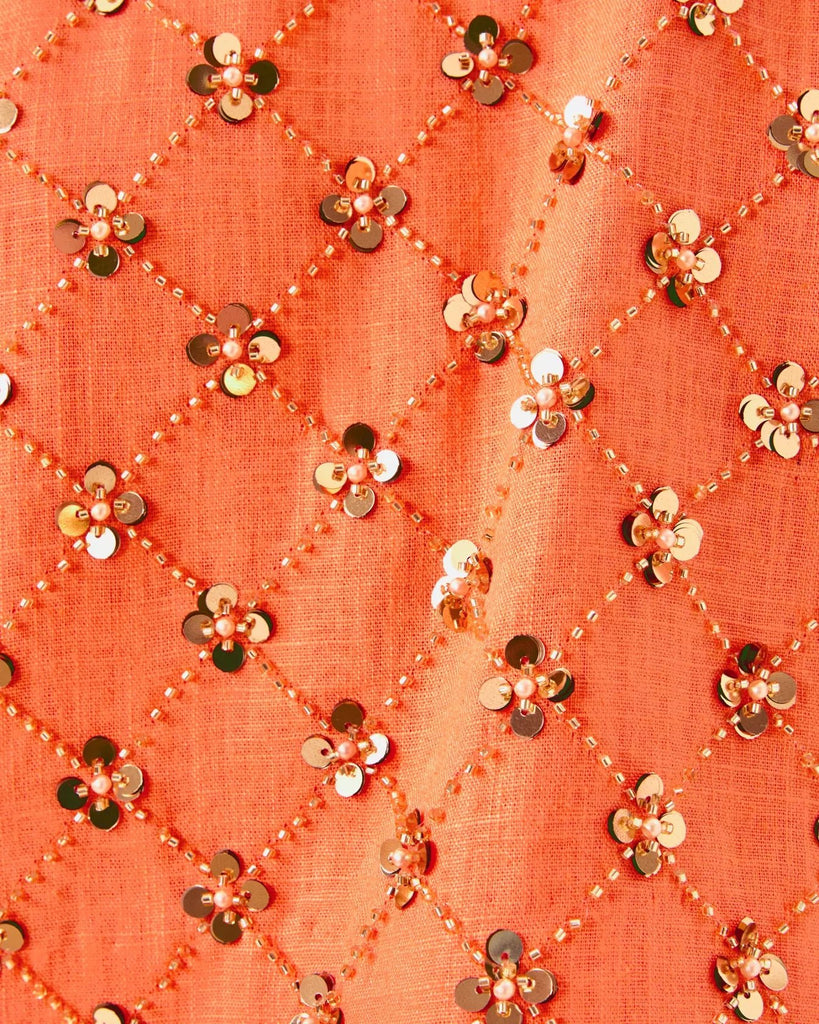 Lathan Sleeveless Beaded Cropped TopHeartland Retail ItemsLILLY PULITZERThe Printed Peach Savannah