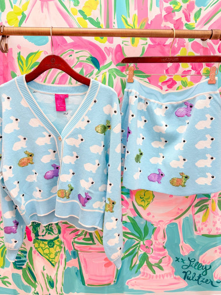 Light Blue Scattered Bunny SkirtHeartland Retail ItemsQueen of SparklesThe Printed Peach Savannah