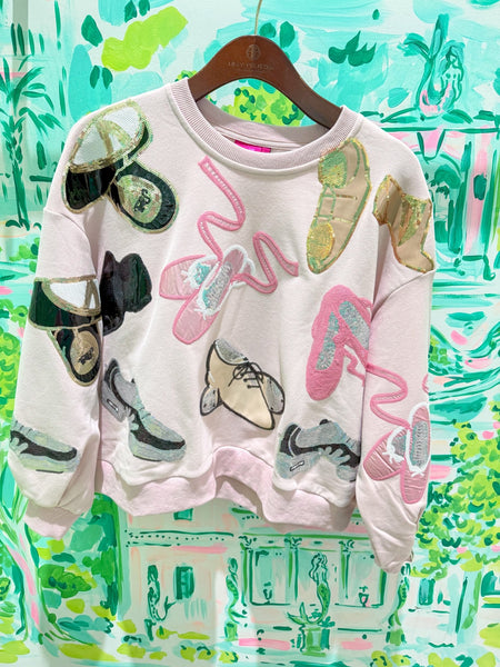 Light Pink Dance Shoes SweatshirtWomens - Tops - CrewnecksQueen of SparklesThe Printed Peach Savannah