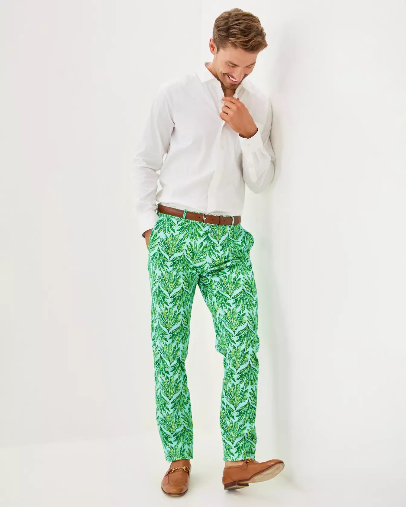 Men's Stuff 34" Mizner Stretch PantMens - Bottoms - PantsLILLY PULITZERThe Printed Peach Savannah