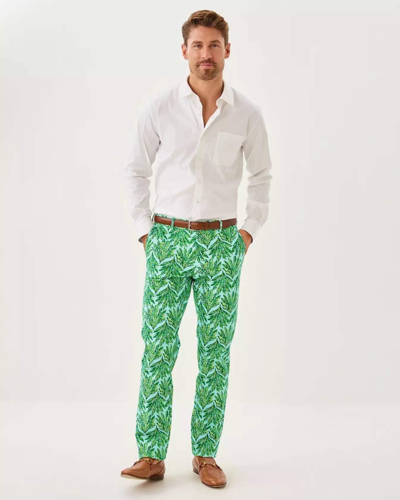 Men's Stuff 34" Mizner Stretch PantMens - Bottoms - PantsLILLY PULITZERThe Printed Peach Savannah